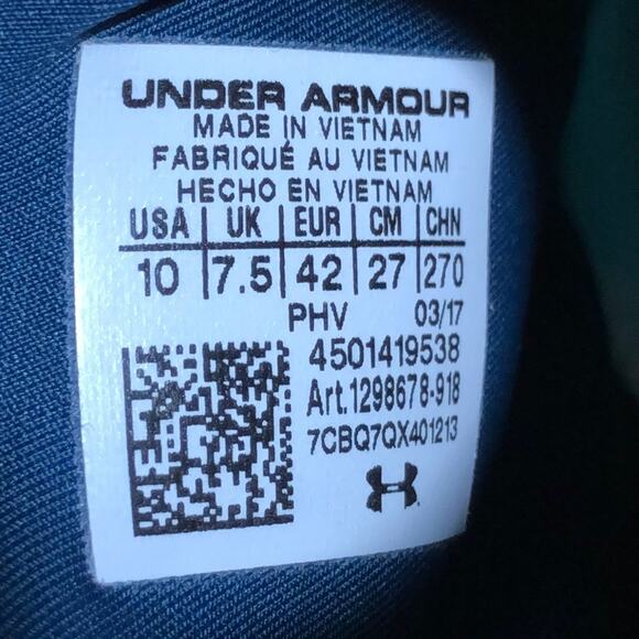 Under Armour Cinch Drift 2 Blue Multi Slip On Drawstring Running Shoes Womens 10 - Picture 10 of 10